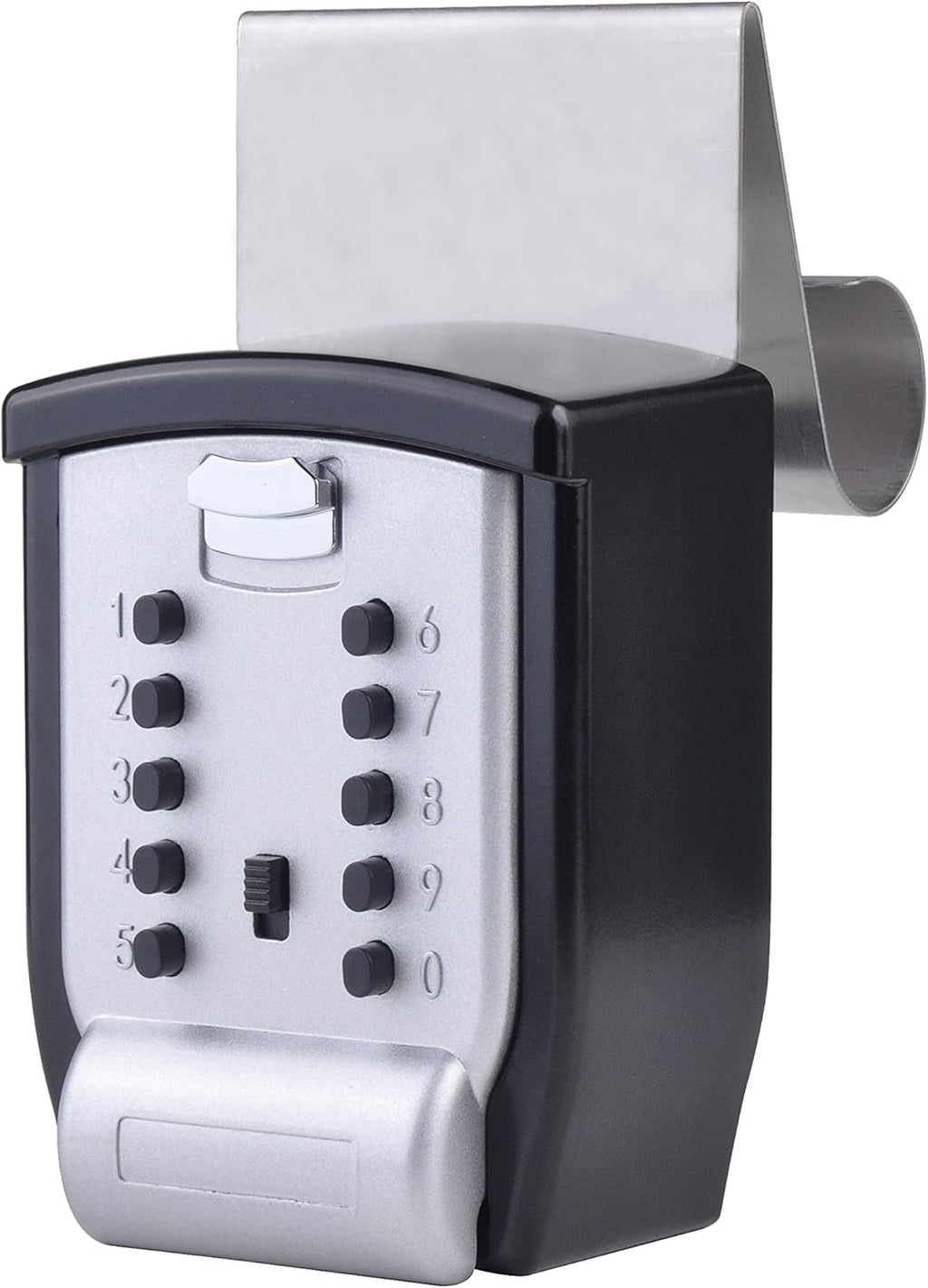 Car Window Lockbox with Protective Rubber Cover, Holds 1-5 Keys L376198