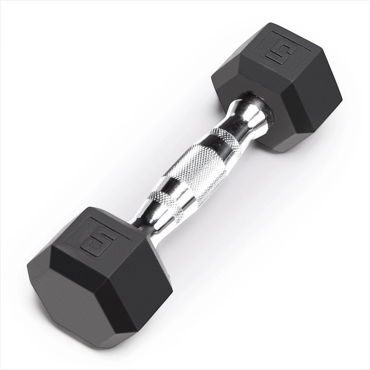5 lb Rubber Hex Dumbbells T690
