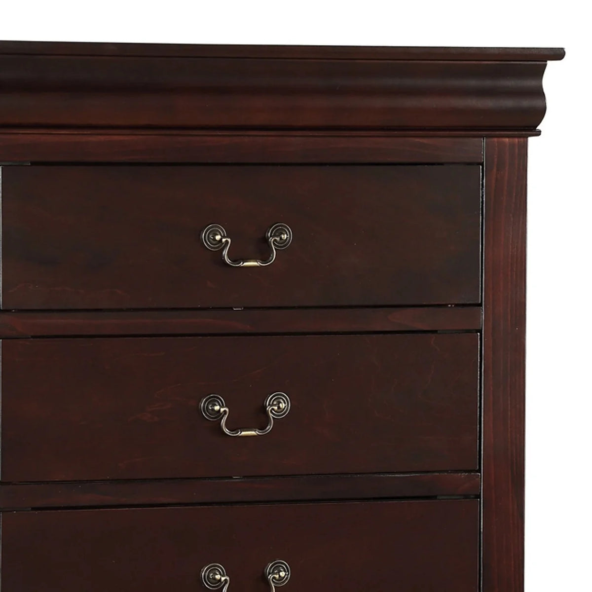 48 Inch Tall 5 Drawer Brown Wood Dresser X8849