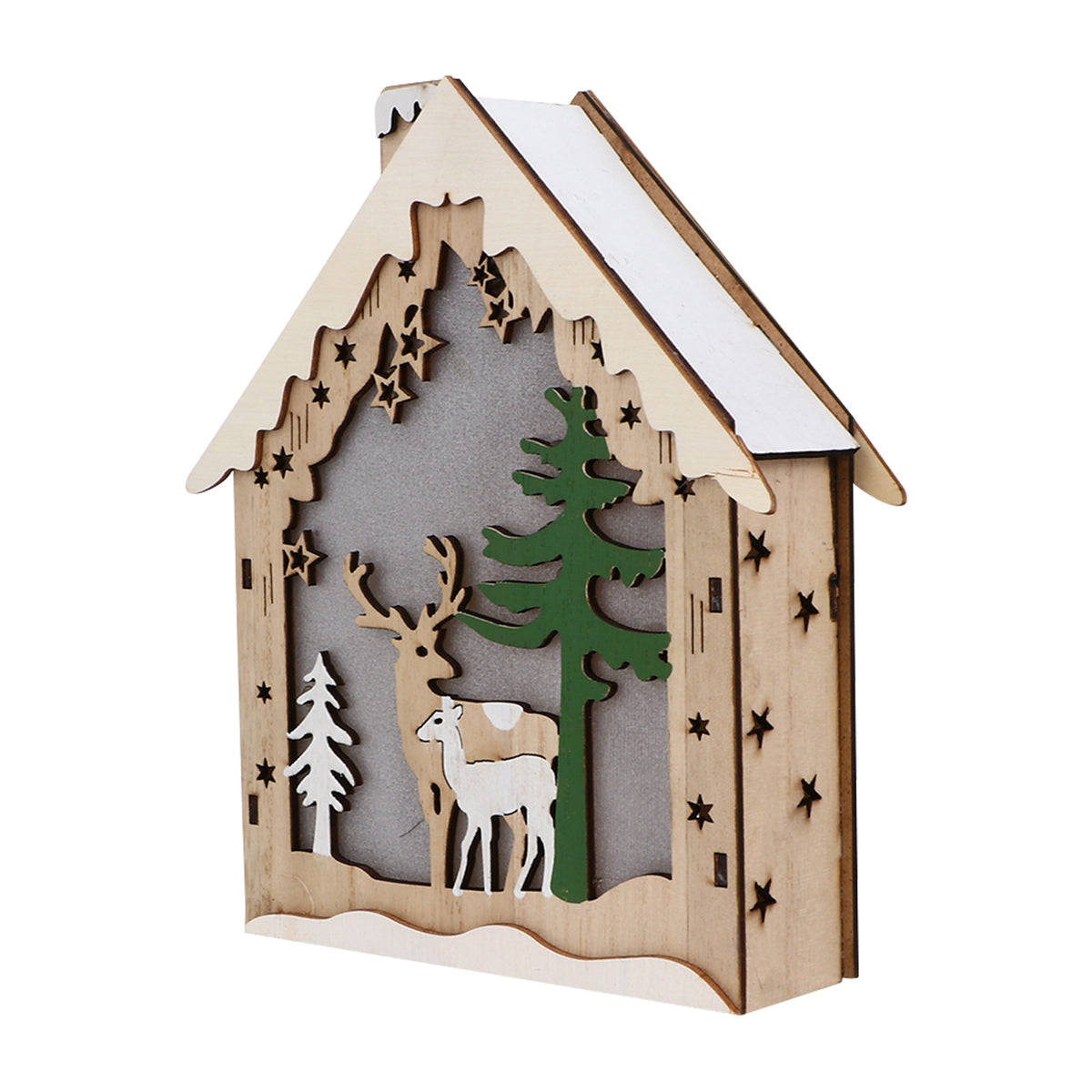 Wooden Mini House Kit with Deer B63396