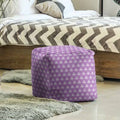 Violet/White Cube Ottoman G1659
