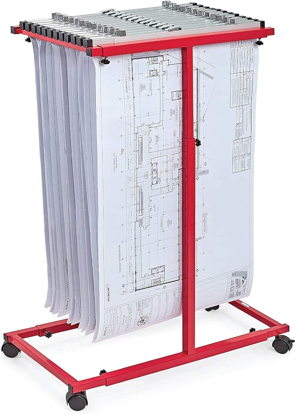 Red Adjustable Vertical Poster Display Rack K6764