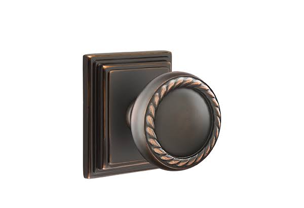 Satin Nickel Passage Set with Rosette Y6960