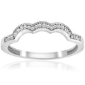 14K White Gold Curved Wedding Ring Y522897