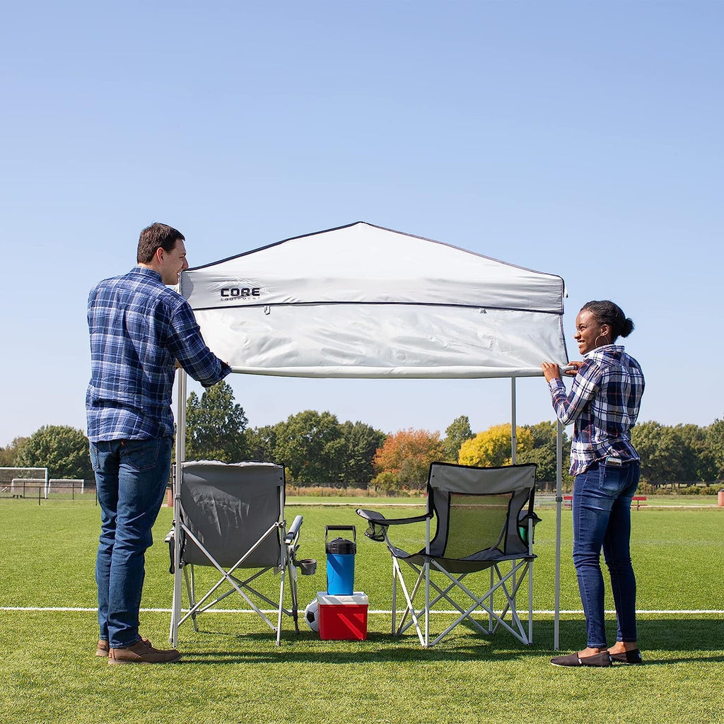 Gray 8 ft x 8 ft Canopy Tent with Carry Bag D669387