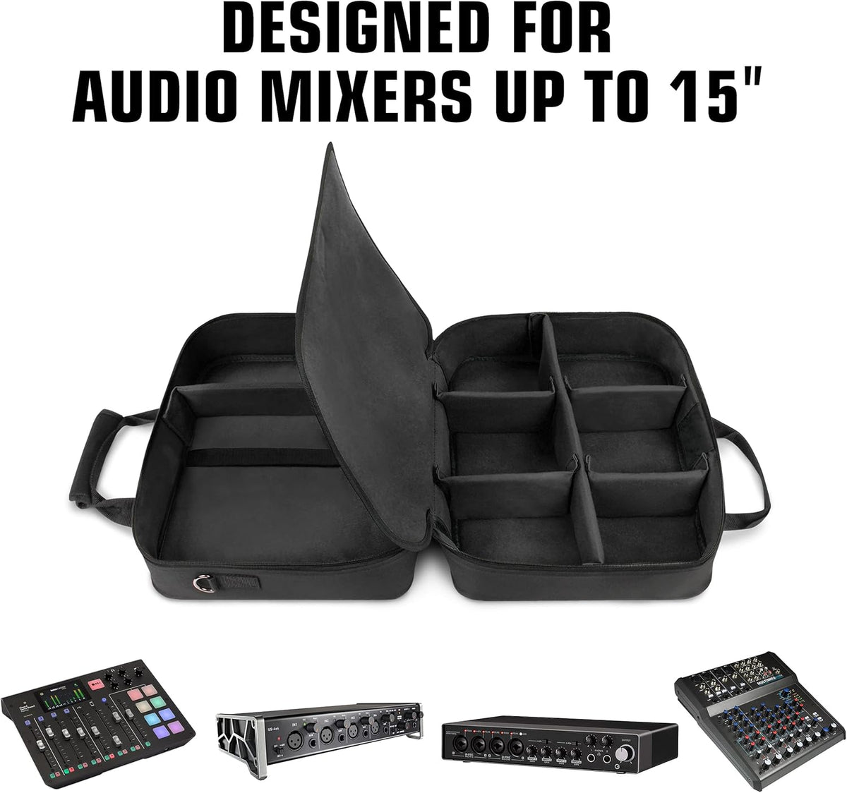 Audio Mixer Travel Case with Scratch-Resistant Interior W9178