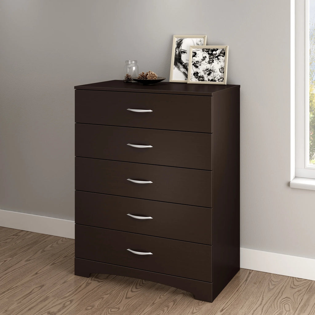 5 Drawer Dresser Pure Black E9971