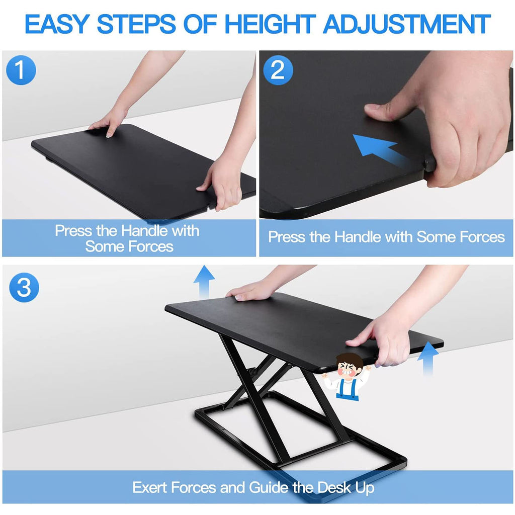 Black Adjustable Height Standing Desk Converter V2783