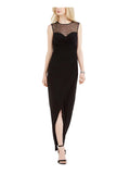 Black Sequined Maxi Sheath Dress M67641