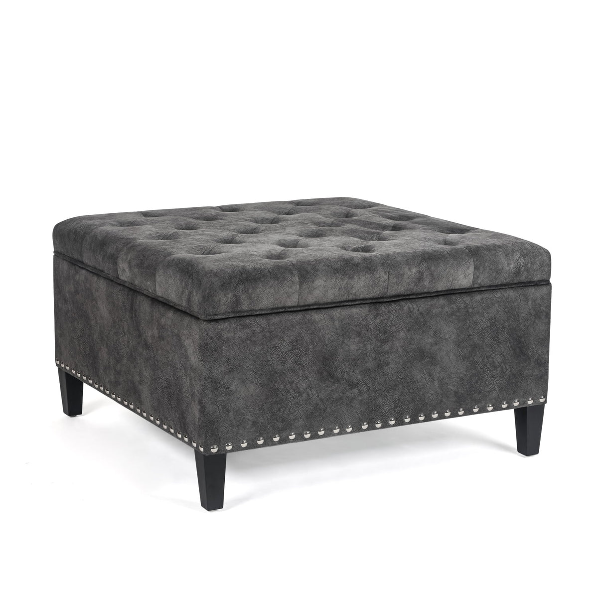 Square Tufted Storage Ottoman Bench M785