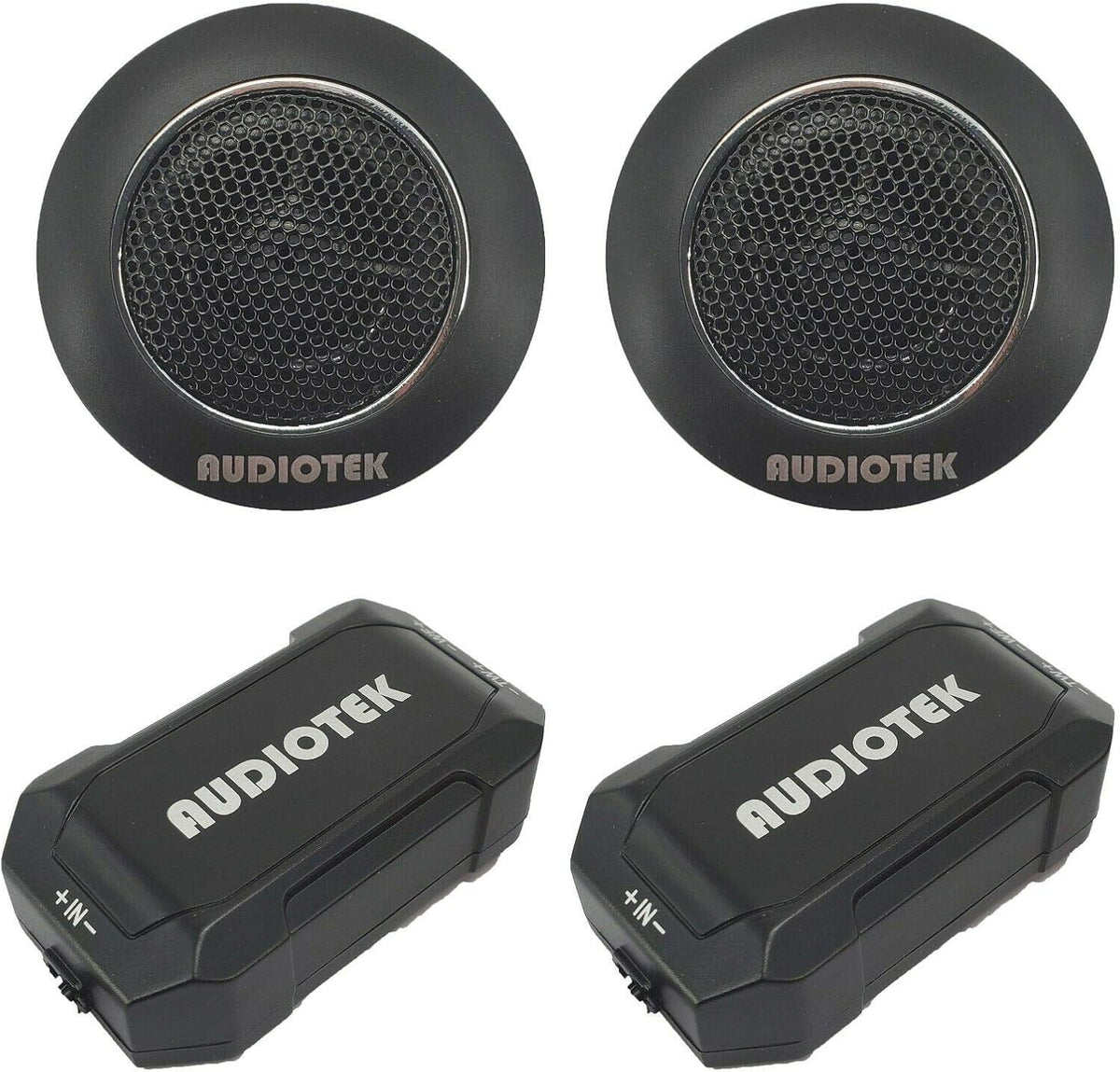 2 Pairs 6.5-Inch 2-Way Car Audio Component Speaker System with Woofers Tweeters & Crossovers G88353