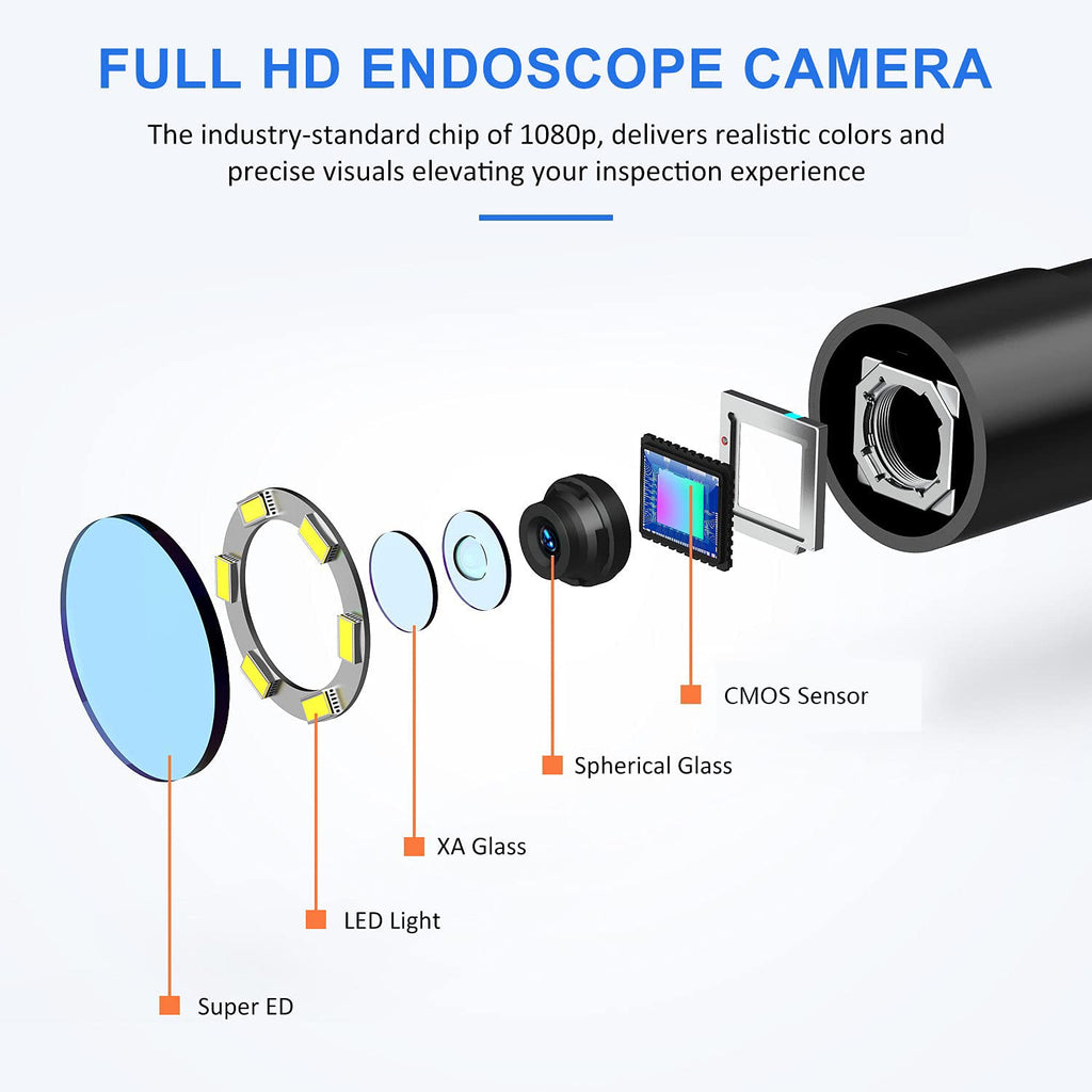 5.5mm Waterproof 1080P HD Borescope Inspection Camera T483339