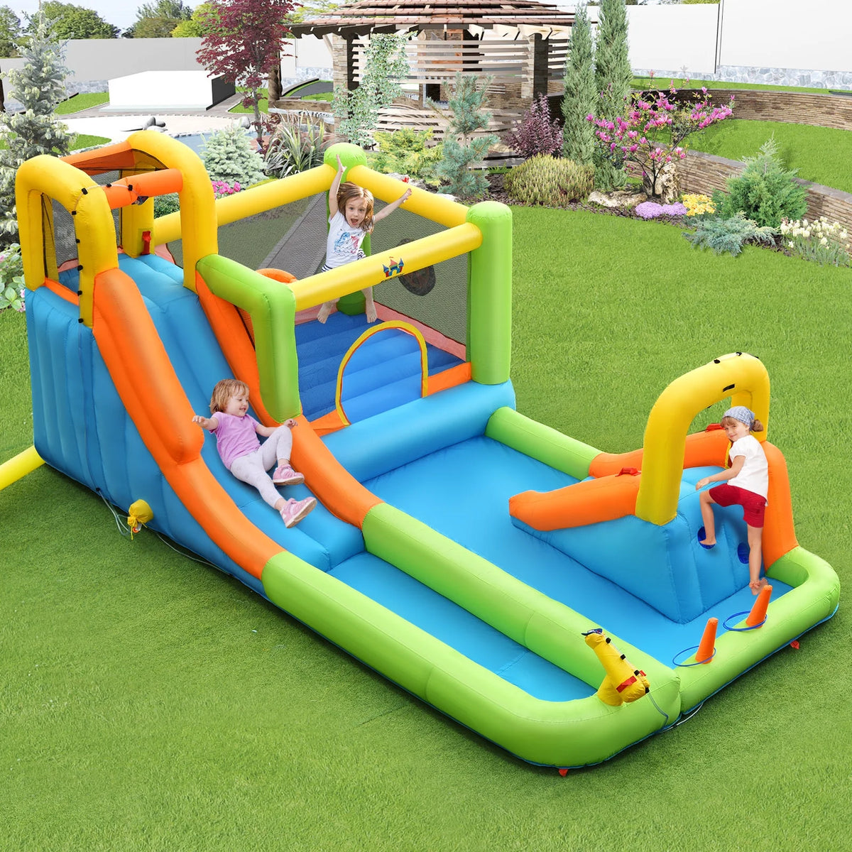 Inflatable Water Slide Park Bounce House Climbing Wall G7839