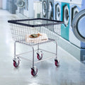 Wire Laundry Cart 2.2 Bushel Heavy Duty with Wheels I287493