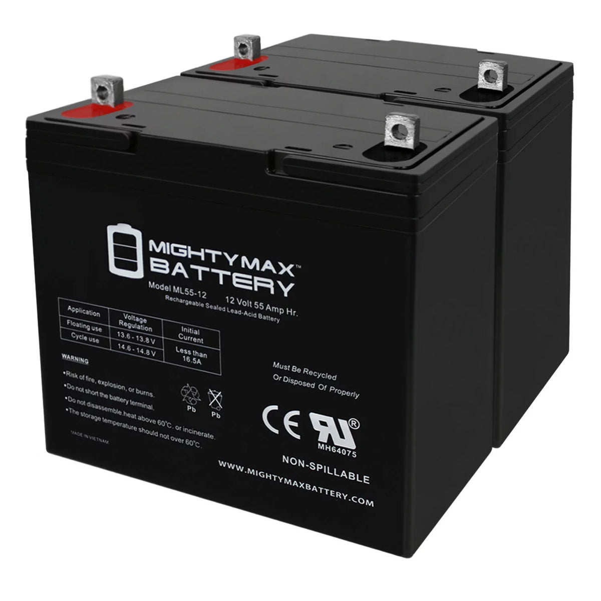12V 55AH Battery L6256