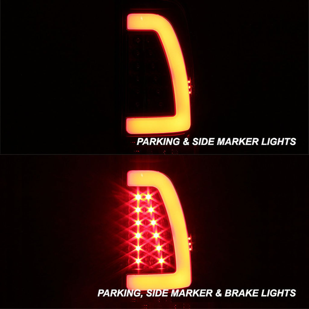 Black LED Tube Style Taillights Pair Set K353654