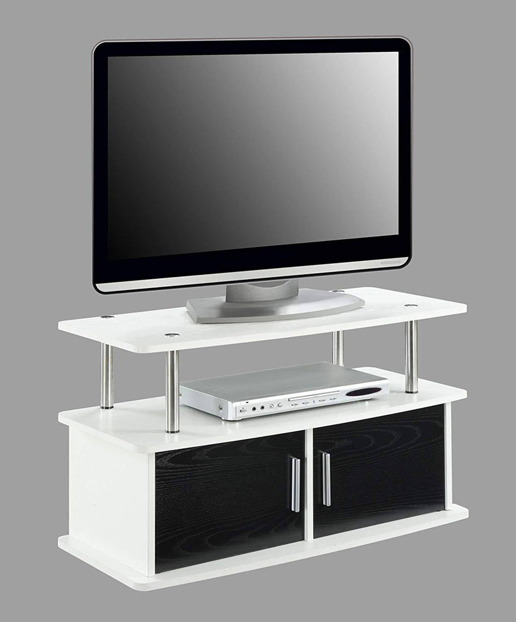 White 2 Door TV Stand with Cabinets E552743