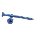 1/4 inch x 3 1/4 inch Concrete Screw Phillips Flat Head Low Carbon Steel Blue Polymer Pk 100 H89721