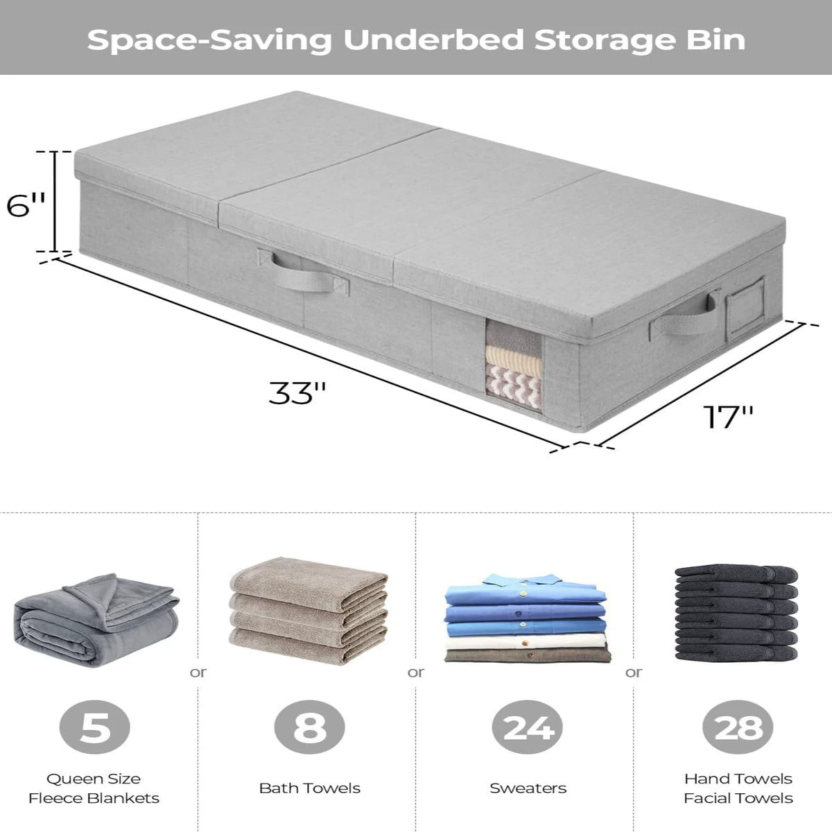 2-Pack Under Bed Storage Bins with Lids U187362
