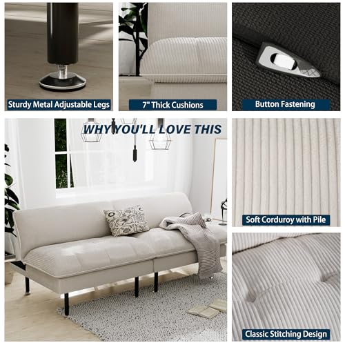 Green 4 in 1 Convertible Futon Sofa Bed H343317