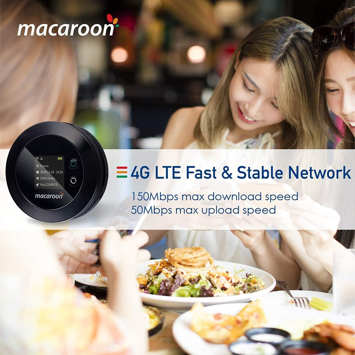 Mobile Wi-Fi Hotspot Device Portable Router with 55GB Data 90 Days R192