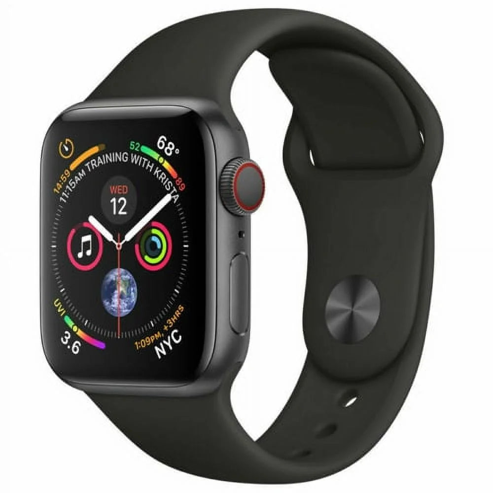 Apple Watch Series 4 44mm GPS + Cellular Space Gray Black Sport Band X1271