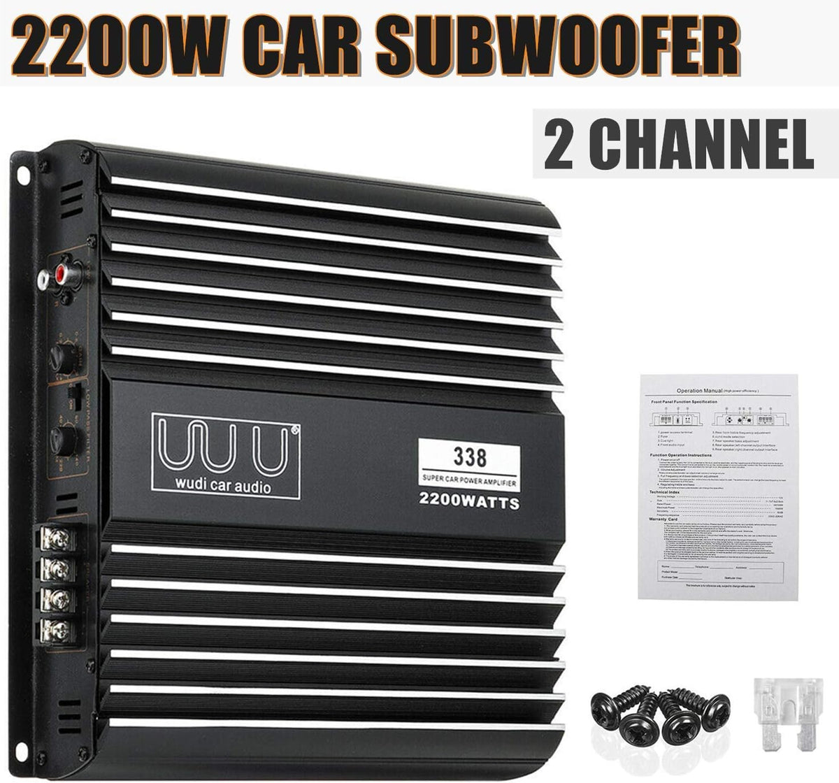 2 Channel 2200W Car Amplifier Pack of 2 E661422