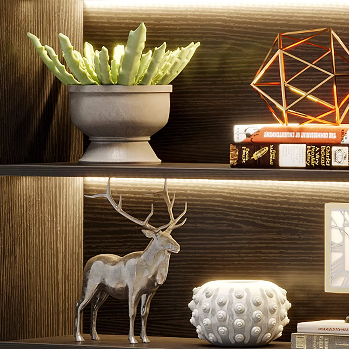 5 Shelf Bookcase with Led Lights P15238