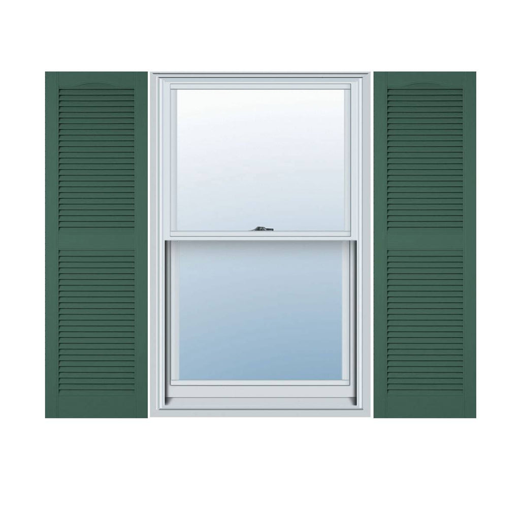 Forest Green Vinyl Open Louver Shutters R194214