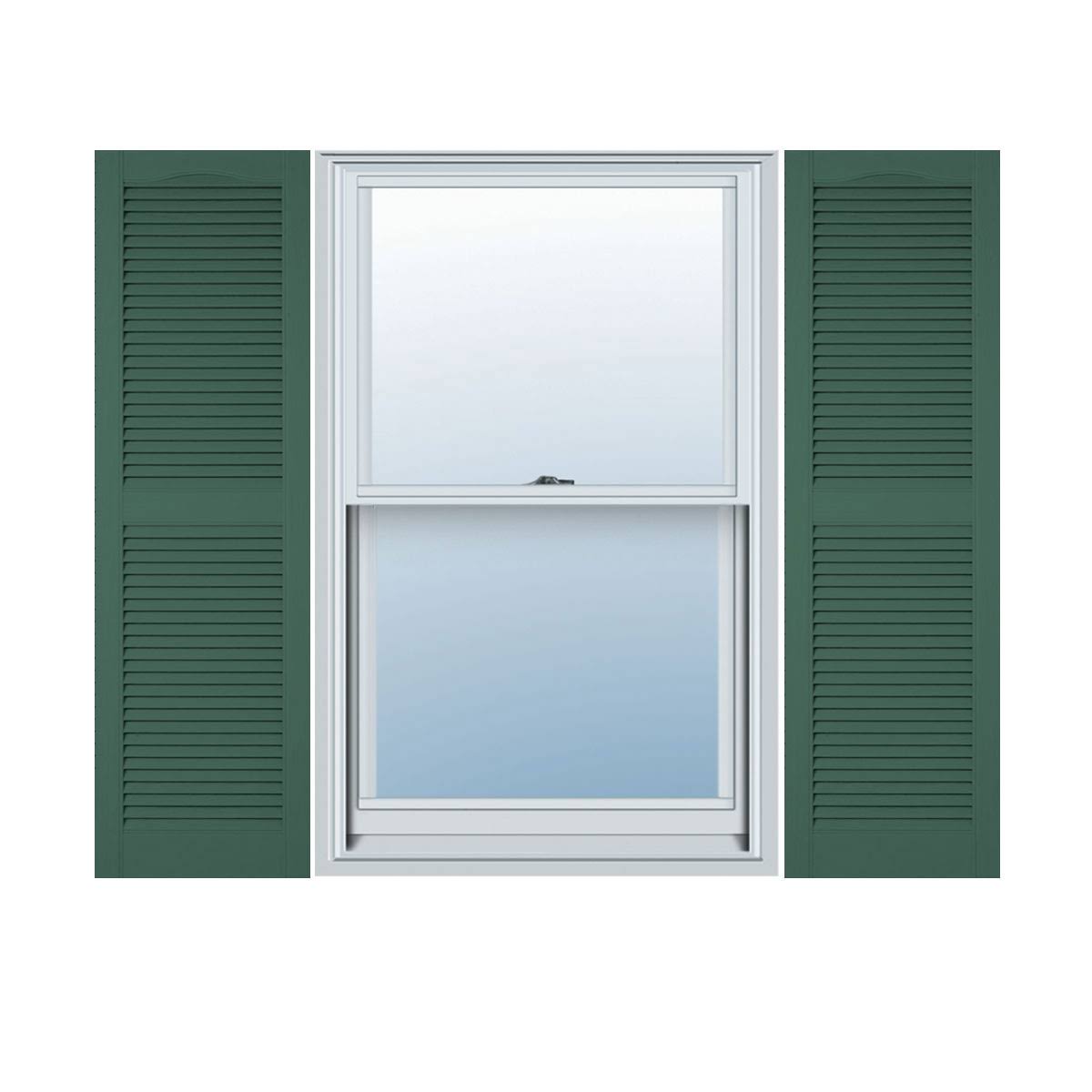 Forest Green Vinyl Open Louver Shutters R194214