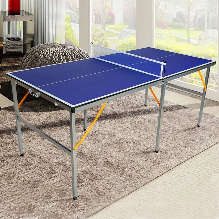 6Ft Table Tennis Table Set with 2 Paddles and 3 Balls Y82534