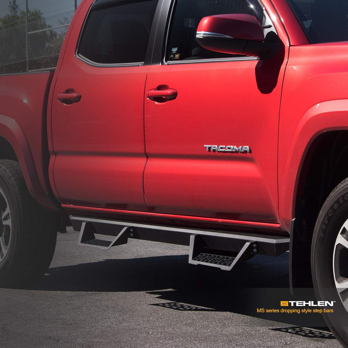 Matte Black Modular Drop Step Side Nerf Bars Rail Running Boards D5454
