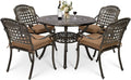 5 Piece All-Weather Cast Aluminum Patio Dining Set Z344522