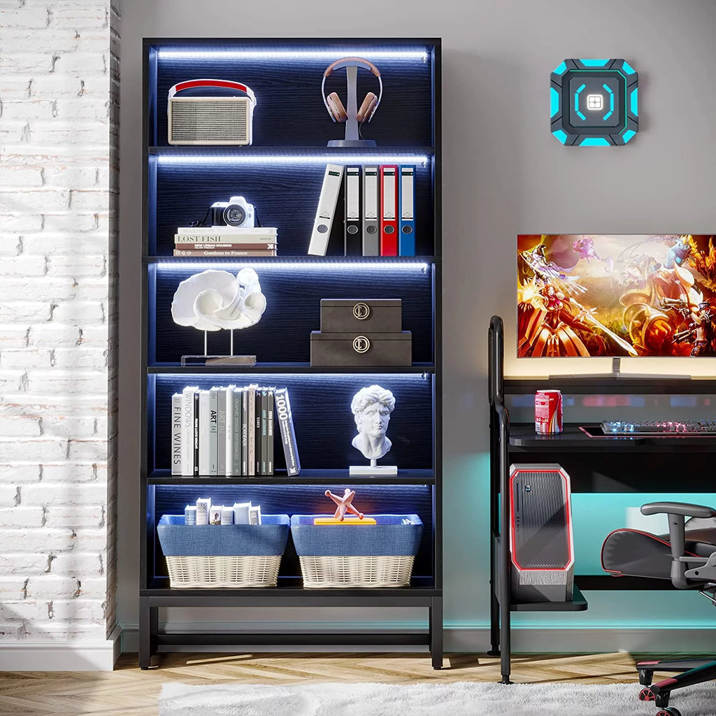 5 Shelf Bookcase with Led Lights P15238