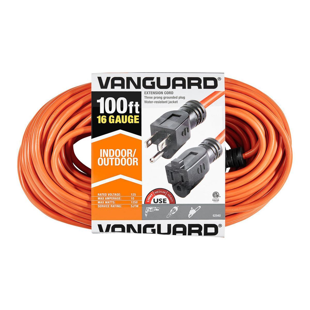 Orange 100 ft. 16/3 Gauge Indoor/Outdoor Extension Cord B246