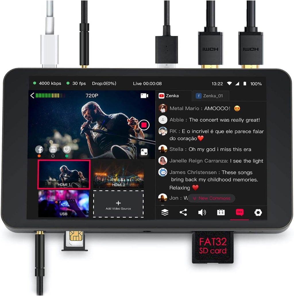 Ultra-Portable All-in-One Live Streaming Encoder & Monitor Y494510
