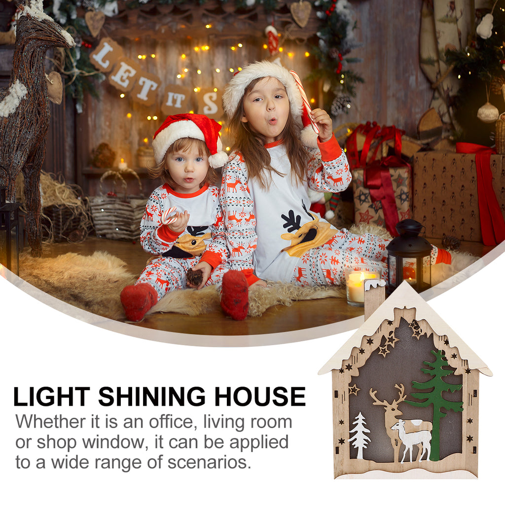 Wooden Mini House Kit with Deer B63396