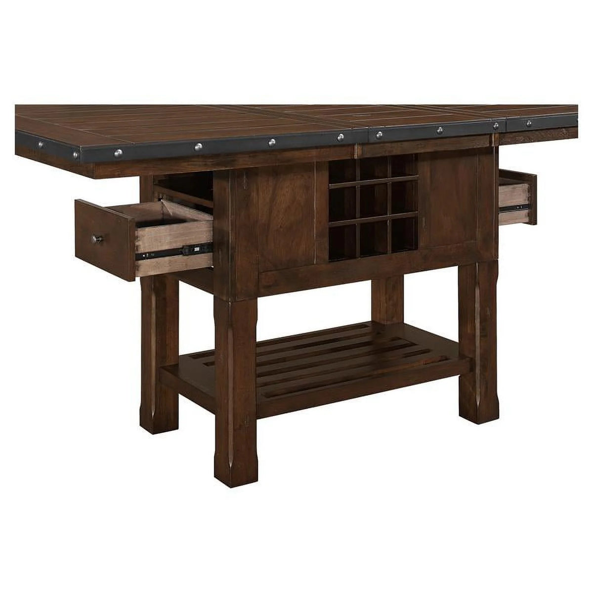 Wood Counter Height Dining Room Table in Dark Brown I839879