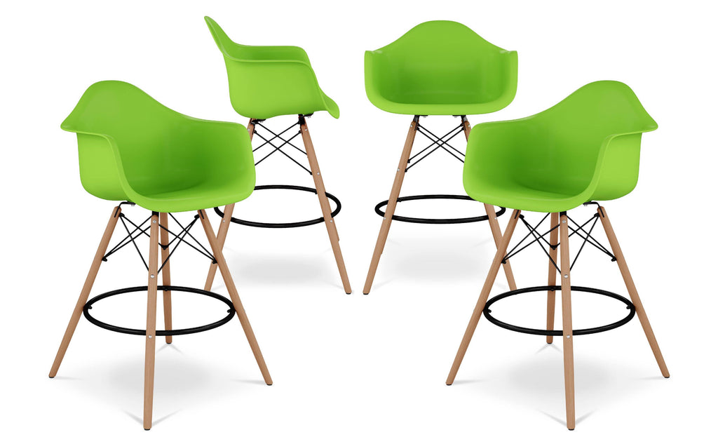Set of 4 Green Counter Height Stool W2006