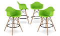 Set of 4 Green Counter Height Stool W2006