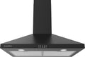 Black 30 inch 450 CFM Vent Hood with Push Button Control 3 Speed Exhaust Fan Ducted and Ductless Convertible D627641