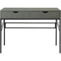 2 Drawer Gray Engineered Wood Writing Desk M6607