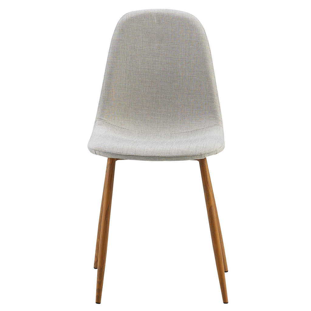 Light Gray Fabric Dining Chair, Set of 2 Q55577
