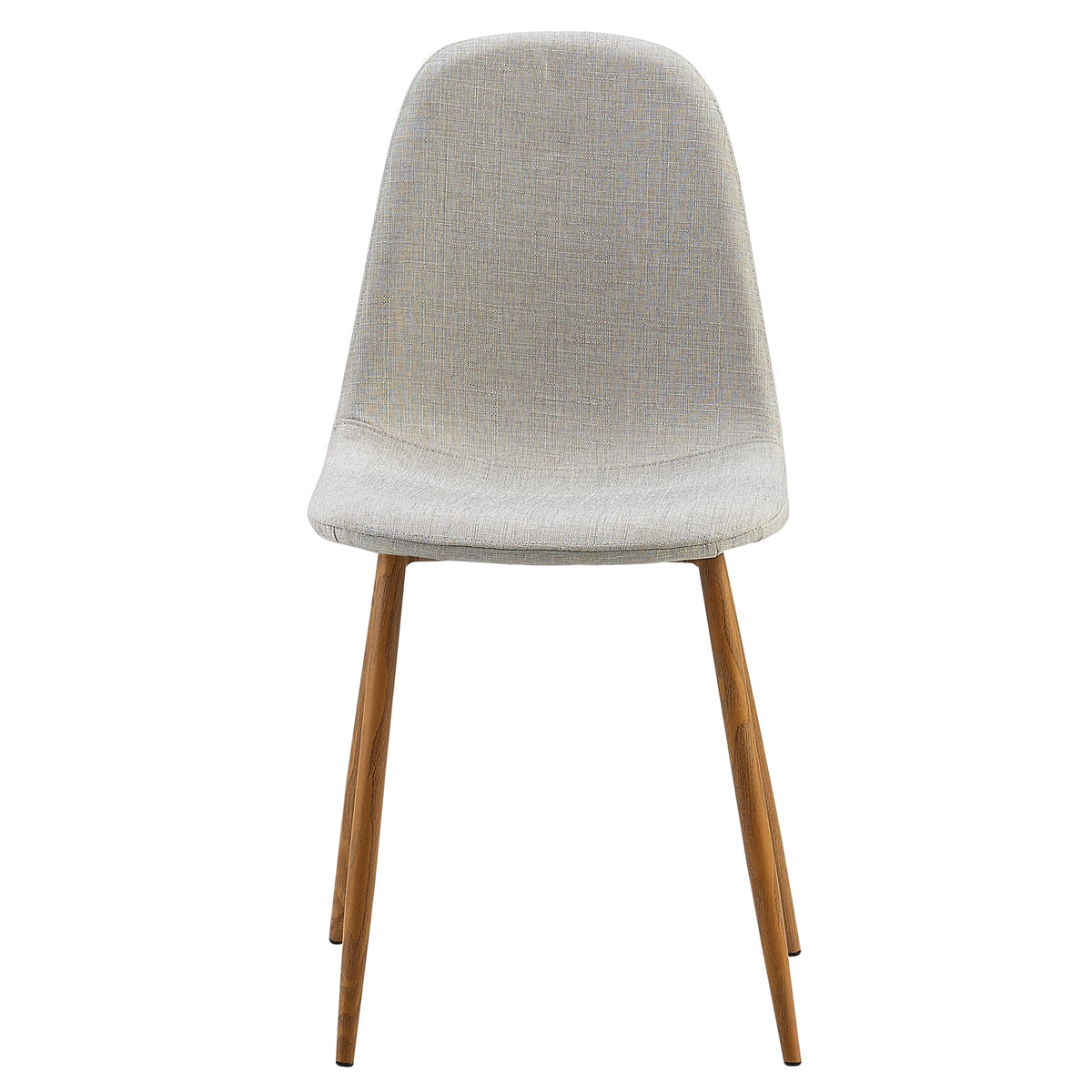 Light Gray Fabric Dining Chair, Set of 2 Q55577