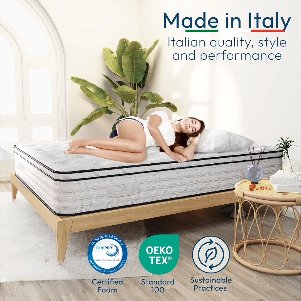 12 Full Hybrid Pocket Spring Comfort Foam Medium Mattress N171126
