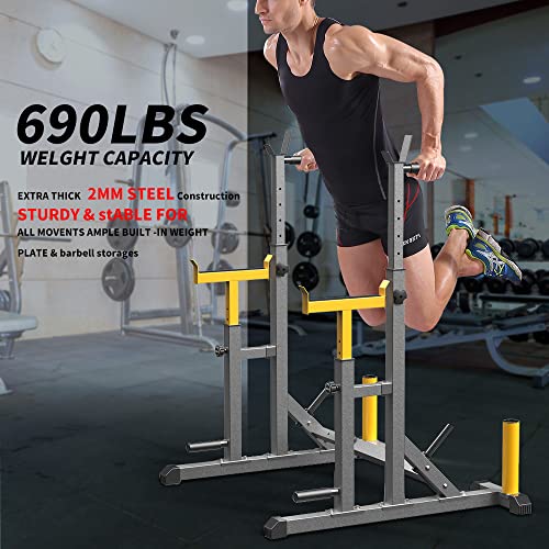 Adjustable Squat Rack Barbell Rack X73361