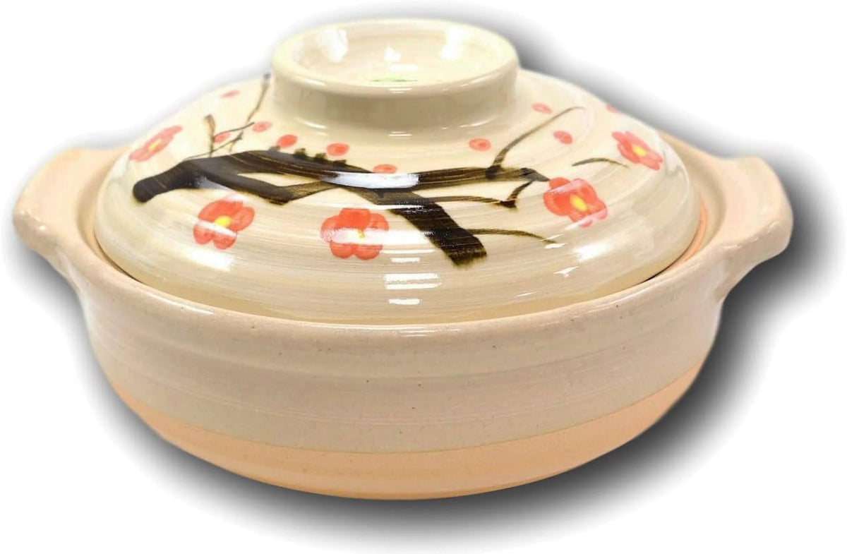 Japanese Donabe Stoneware Casserole with Lid 90 OZ D35490