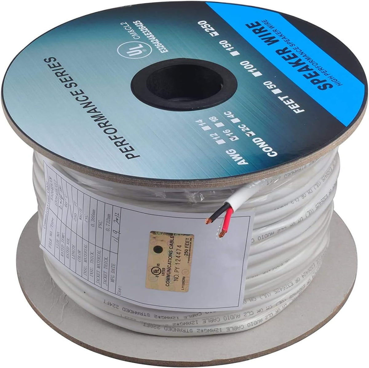 14AWG CL2 Rated 2-Conductor Loud Speaker Cable Pack of 2 P30714