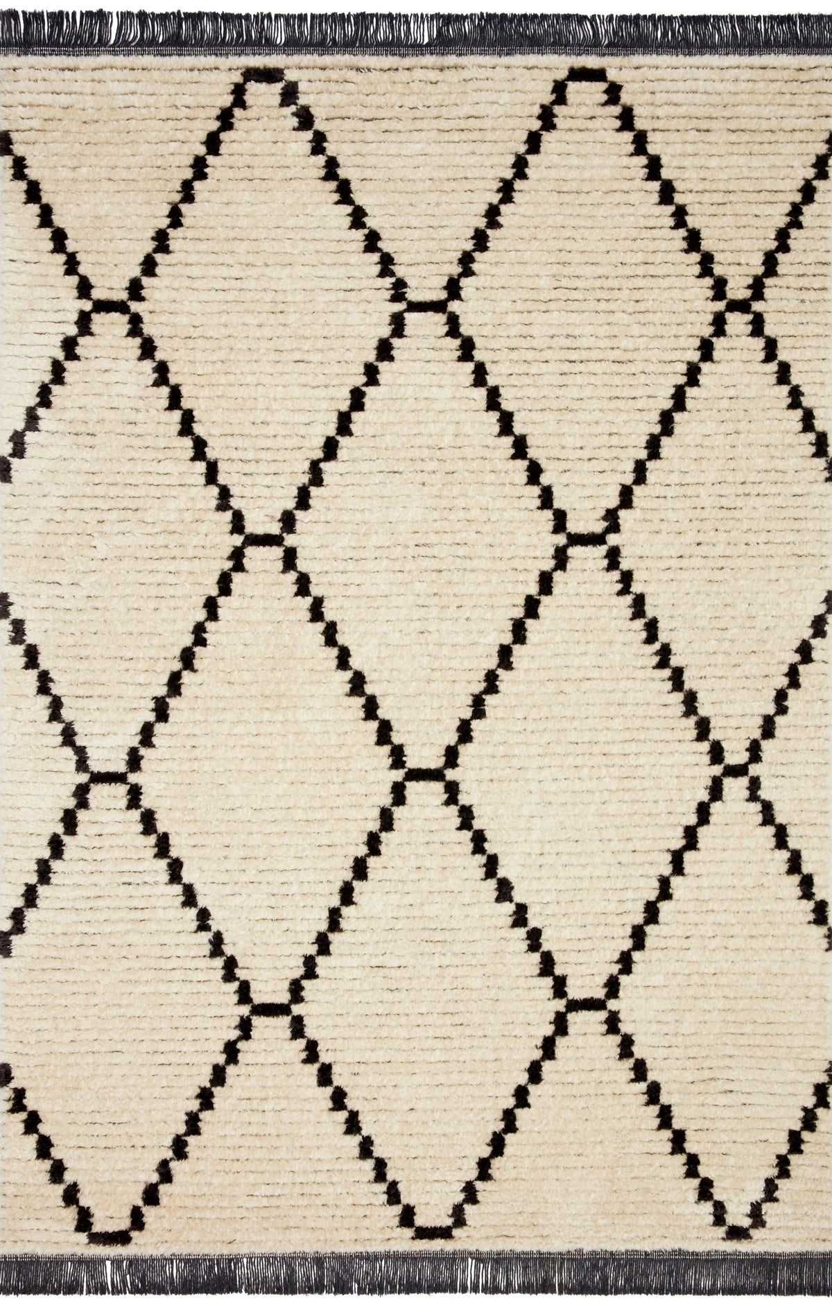 Cream Charcoal 2'7 x 10'0 Rug B9599