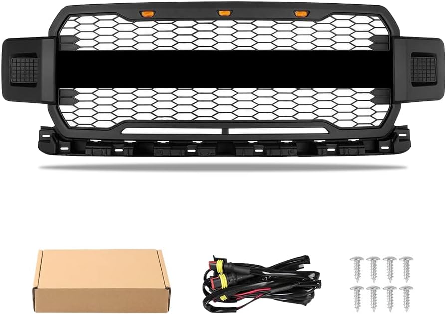 Matte Black Grille with LED Lights for F150 P441607